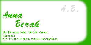 anna berak business card